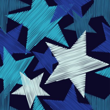 Dekoratif yıldız ile sorunsuz arka plan. Çizikler doku.