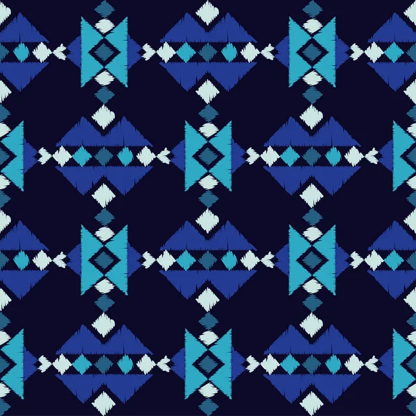Ethnische Boho Nahtlose Muster Stammesmuster Stickerei Auf Stoff Volksmotiv Textilbeziehung — Stockvektor