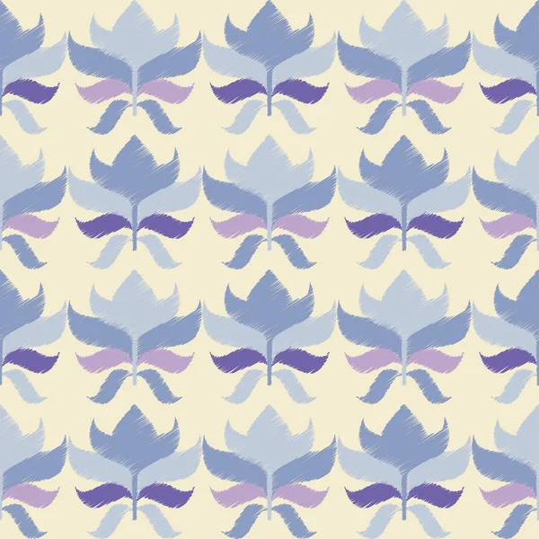 Motif Floral Sans Couture Fond Fleurs Broderie Sur Tissu Texture — Image vectorielle