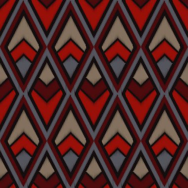 Kesintisiz geometrik desen. Rhombus doku. Nakış kumaş üzerine. Doku karalamak. Tekstil rapport.