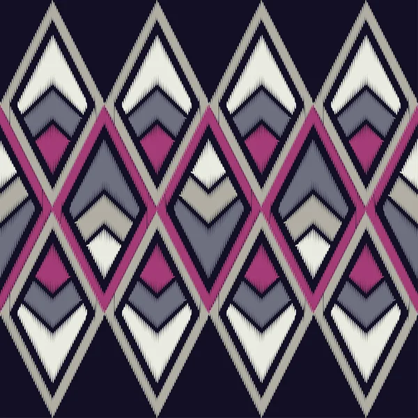 シームレスな幾何学的なパターン 菱形のテクスチャです 生地に刺繍 テクスチャを走り書き 繊維関係 — ストックベクタ