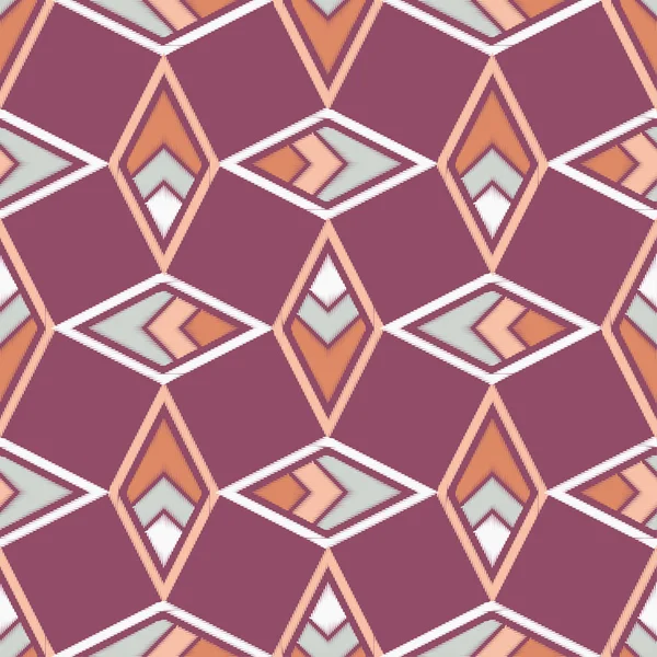 Bezproblémové Geometrický Vzor Textura Rhombus Výšivka Tkanině Klikyháky Texturu Textilní — Stockový vektor