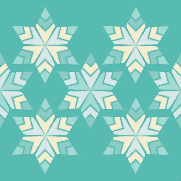 无缝矢量背景与涂鸦雪花 冬季模式 纺织品和谐 — 图库矢量图片