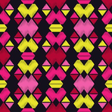 Etnik boho kusursuz desen. Kabile düzeni. Halk motifi. Tekstil uyumluluğu.