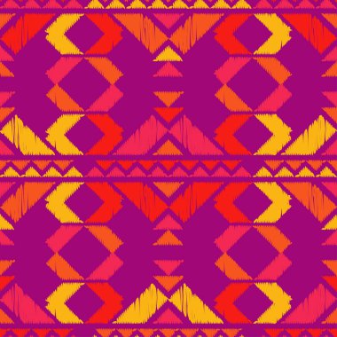 Etnik boho seamless modeli. Nakış kumaş üzerine. Kabile desen. Halk motif. Tekstil rapport.
