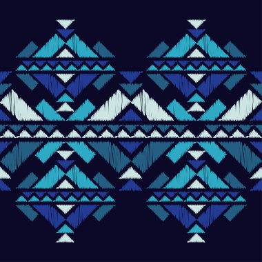 Etnik boho seamless modeli. Nakış kumaş üzerine. Kabile desen. Halk motif. Tekstil rapport.