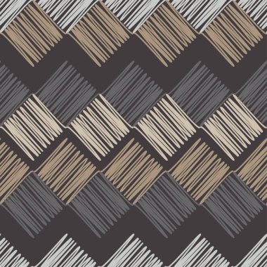 Kesintisiz geometrik desen. Doku kareler. Doku karalamak. Tekstil rapport.