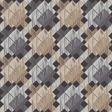 Kesintisiz geometrik desen. Doku kareler. Doku karalamak. Tekstil rapport.