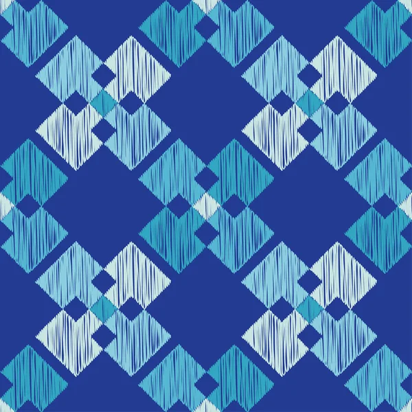 Nahtlose Geometrische Muster Textur Von Quadraten Kritzeltextur Textilbeziehung — Stockvektor