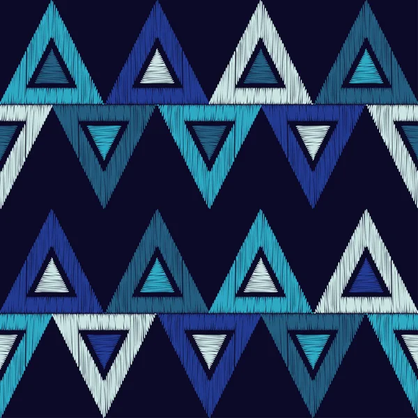 Nahtlose Geometrische Muster Die Textur Der Dreiecke Kritzeltextur Textilbeziehung — Stockvektor