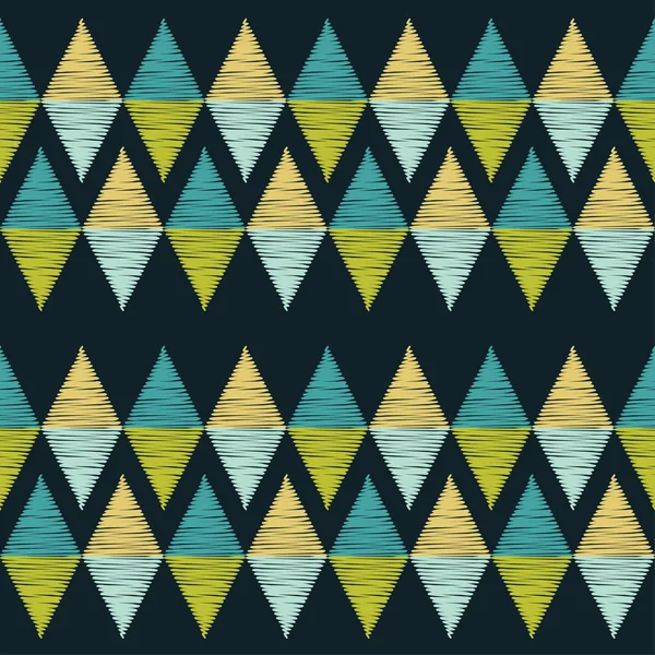 Modèle Géométrique Sans Couture Motif Des Triangles Colorés Texture Griffonner — Image vectorielle
