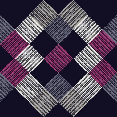 Kesintisiz geometrik desen. Şeritler doku. Doku karalamak. Tekstil rapport.