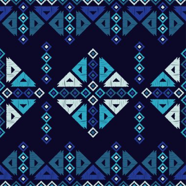 Etnik boho seamless modeli. Nakış kumaş üzerine. Kabile desen. Halk motif. Tekstil rapport.
