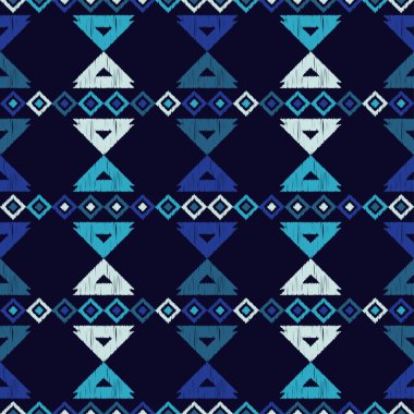 Etnik boho seamless modeli. Nakış kumaş üzerine. Kabile desen. Halk motif. Tekstil rapport.