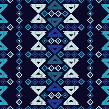 Etnik boho seamless modeli. Nakış kumaş üzerine. Kabile desen. Halk motif. Tekstil rapport.