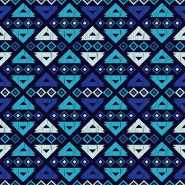 Kesintisiz geometrik desen. Doku kareler. Nakış kumaş üzerine. Tekstil rapport.