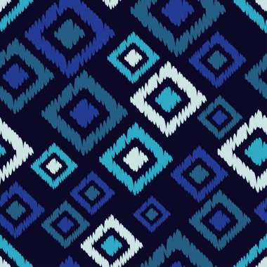 Kesintisiz geometrik desen. Doku kareler. Nakış kumaş üzerine. Tekstil rapport.