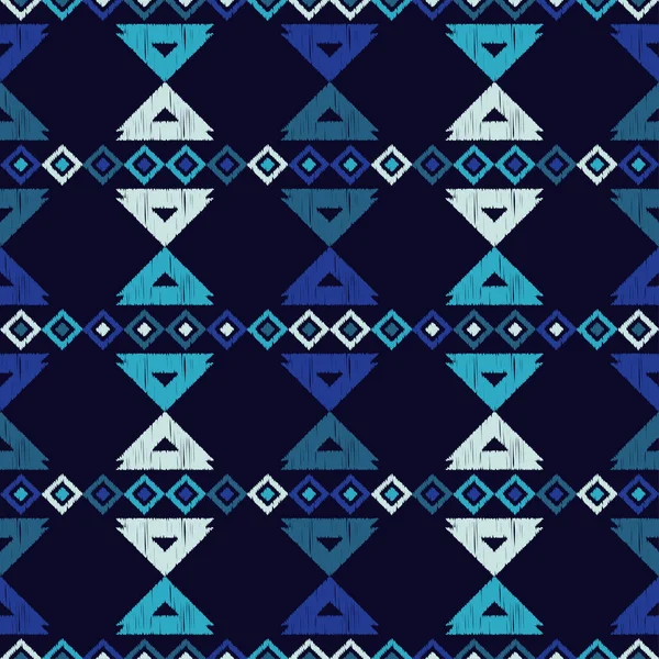 シームレスな幾何学的なパターン 正方形のテクスチャです 生地に刺繍 繊維関係 — ストックベクタ