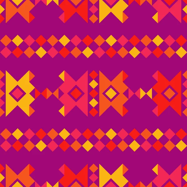 Etnische Boho Naadloos Patroon Stammenpatroon Mensen Motief Textielrapport — Stockvector