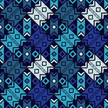 Etnik boho seamless modeli. Nakış kumaş üzerine. Kabile desen. Halk motif. Tekstil rapport.