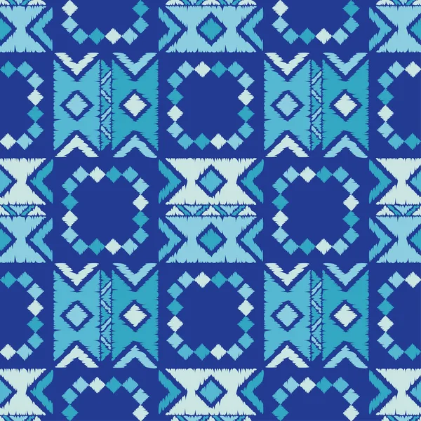 Patrón Étnico Boho Sin Costuras Bordado Tela Patrón Tribal Motivo — Vector de stock