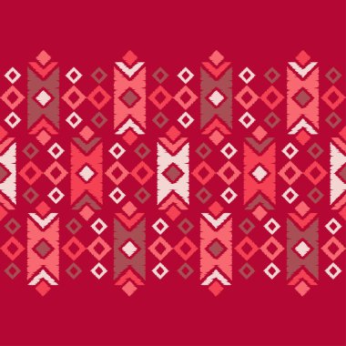 Etnik boho seamless modeli. Nakış kumaş üzerine. Kabile desen. Halk motif. Tekstil rapport.