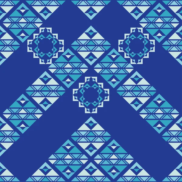 Ethnic Boho Seamless Pattern Embroidery Fabric Tribal Pattern Folk Motif — Stock Vector