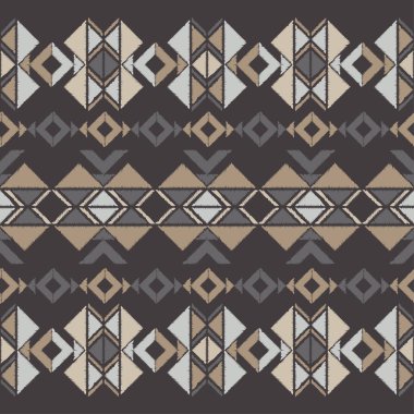 Etnik boho seamless modeli. Nakış kumaş üzerine. Kabile desen. Halk motif. Tekstil rapport.
