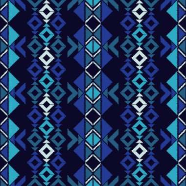 Etnik boho seamless modeli. Nakış kumaş üzerine. Kabile desen. Halk motif. Tekstil rapport.