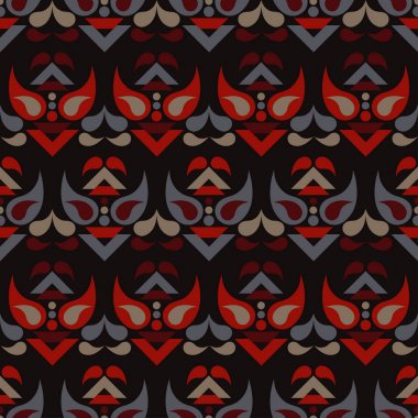 Etnik boho seamless modeli. Halk motif. Tekstil rapport.