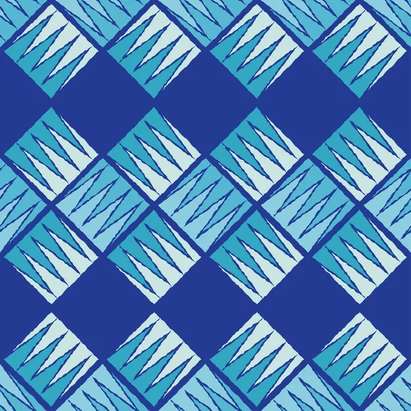 Bezproblémové Geometrický Vzor Textura Náměstích Korunách Textilní Program Rapport — Stockový vektor