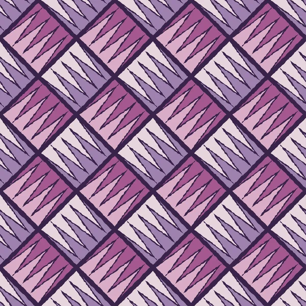 Naadloze Geometrische Patroon Textuur Van Pleinen Kronen Textiel Rapport — Stockvector
