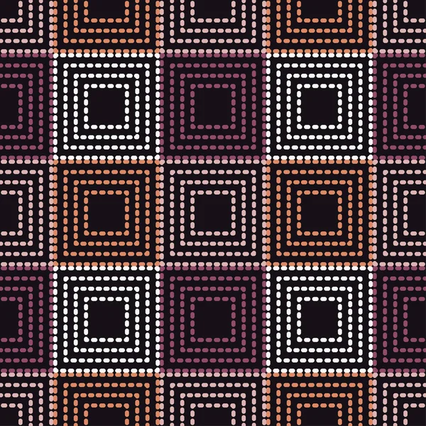 Bezproblémové Geometrický Vzor Textura Čtverců Kapky Texturu Textilní Program Rapport — Stockový vektor