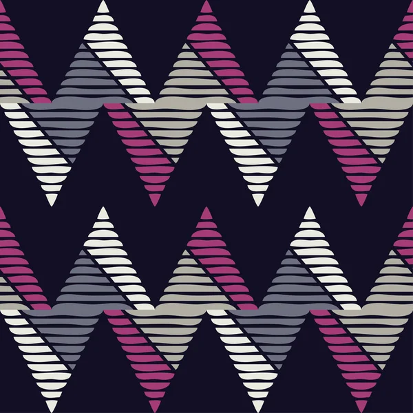 Kesintisiz geometrik desen. Üçgenler ve dalgalı çizgiler doku. Tekstil rapport.