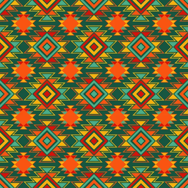 Ethnische Boho Nahtlose Muster Traditionelles Ornament Geometrischer Hintergrund Stammesmuster Volksmotiv — Stockvektor