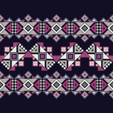 Etnik boho seamless modeli. Geleneksel süs. Geometrik arka plan. Kabile desen. Halk motif. Tekstil rapport.