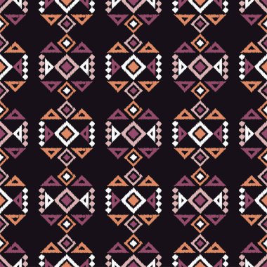 Etnik boho seamless modeli. Geleneksel süs. Geometrik arka plan. Kabile desen. Halk motif. Tekstil rapport.