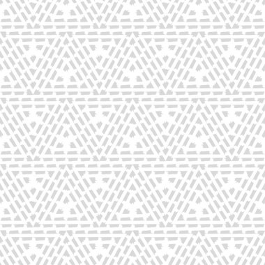 Kesintisiz geometrik desen. Siyah ve beyaz doku. Çizilmiş üçgenler. Doku bırakır. Çalışmaları. Doku karalamak. Tekstil rapport.