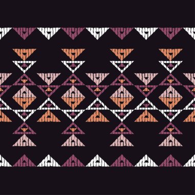 Etnik boho seamless modeli. Geleneksel süs. Geometrik arka plan. Kabile desen. Halk motif. Tekstil rapport.