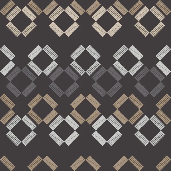 Seamless Geometric Pattern Texture Rhombus Scribble Texture Textile Rapport — Stock Vector