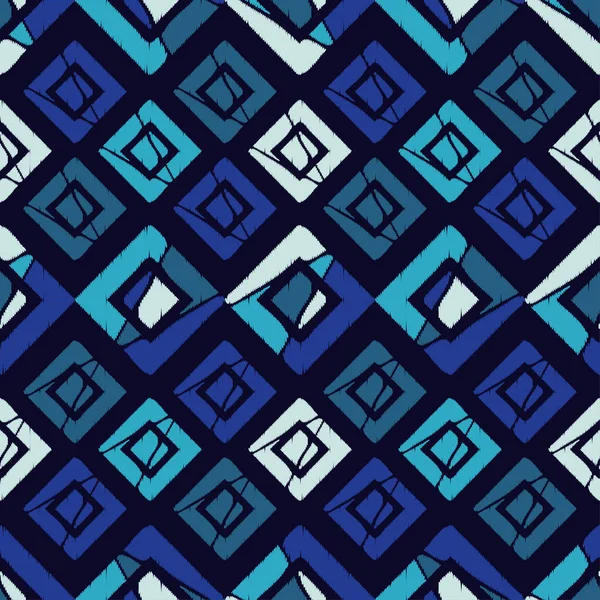 Sömlös Geometriska Mönster Texturen Rhombus Klotter Textur Textil Rapport — Stock vektor