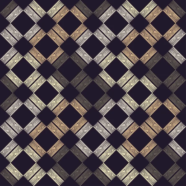 Modèle Géométrique Sans Couture Sol Brun Avec Texture Bois Texture — Image vectorielle
