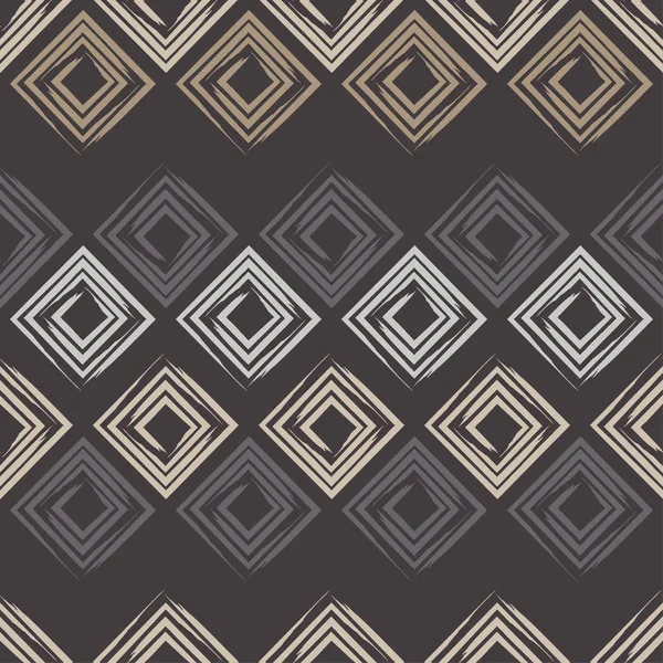 Naadloze Geometrische Patroon Textuur Van Ruit Lijnvoering Krabbel Textuur Textiel — Stockvector