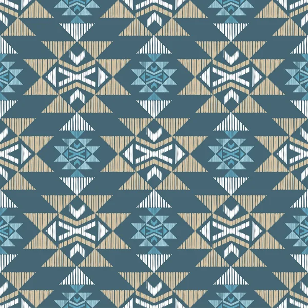 Ethnische Boho Nahtlose Muster Traditionelles Ornament Geometrischer Hintergrund Stammesmuster Volksmotiv — Stockvektor