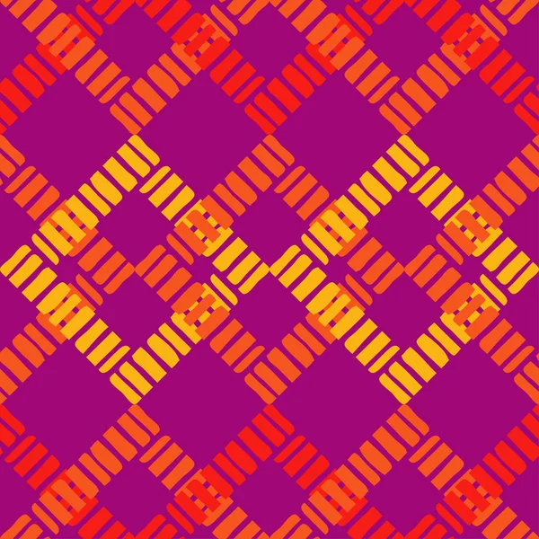 Naadloze Geometrische Patroon Textuur Van Ruit Textuur Lappendeken Krabbel Textuur — Stockvector