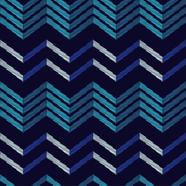 Dikişsiz soyut geometrik desen. Zigzag doku. Doku karalamak. Tekstil rapport.