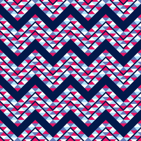 Nahtlose Abstrakte Geometrische Muster Textur Von Zickzack Und Dreiecken Polygone — Stockvektor