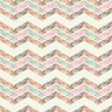 Dikişsiz soyut geometrik desen. Palmiye dokusuna bir zigzag bırakır. Doku karalamak. Tekstil rapport.