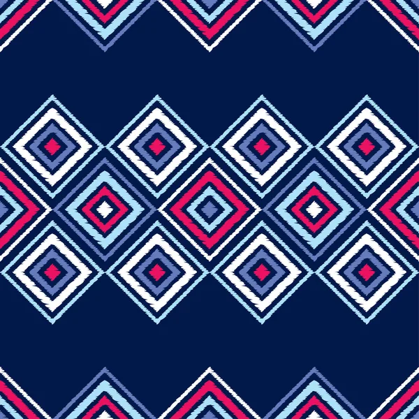 Ethnische Boho Nahtlose Muster Traditionelles Ornament Geometrischer Hintergrund Volksmotiv Textilbeziehung — Stockvektor