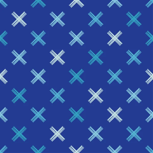 Bezszwowe Abstrakcyjny Wzór Geometryczny Tekstury Krzyżami Ręcznego Wylęgu Bazgroły Tekstury — Wektor stockowy